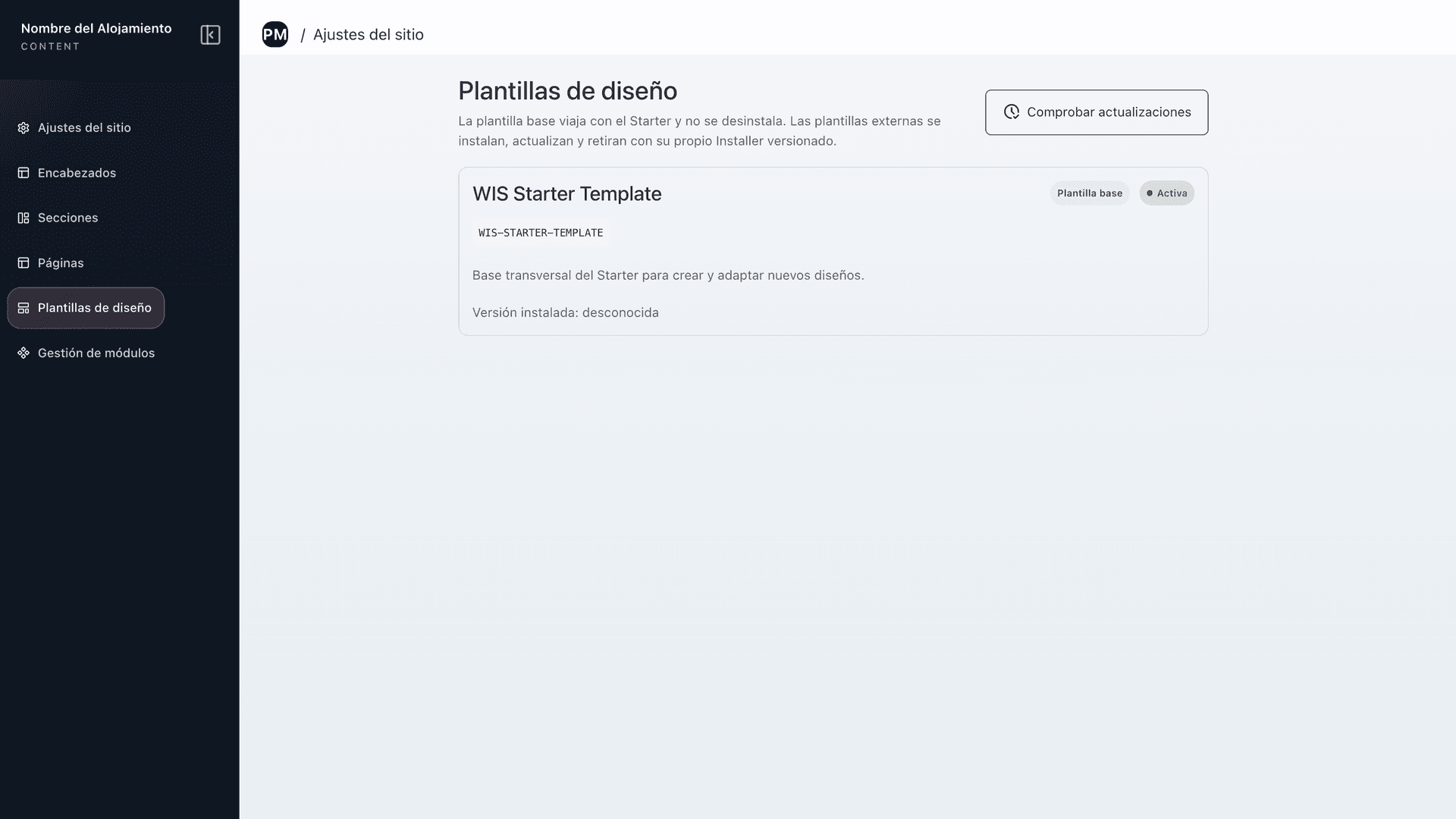 WIS CMS Plantillas de diseño